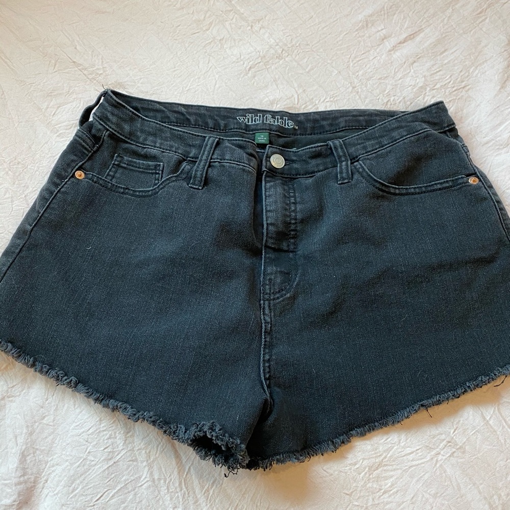 Wild fable Black Denim Cut Off Shorts